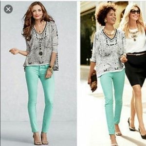 CAbi Thin Mint Jeans Style 322 size 10